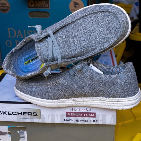 Skechers Men's Chad Air Cooled Memory Foam Casual Shoes Gray - Picture 7 of 7